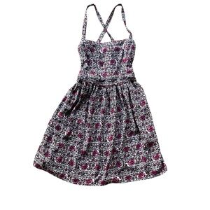 Abercrombie & Fitch Floral Sundress Crisscross Straps Small Babydoll Mini